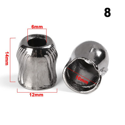 10 vnt Sagties skylės skersmuo 5 ~ 12 mm Peilio juostelės Dekoracija Metaliniai pakabukai Sagtis Paracord karoliukai Paracord apyrankės priedai