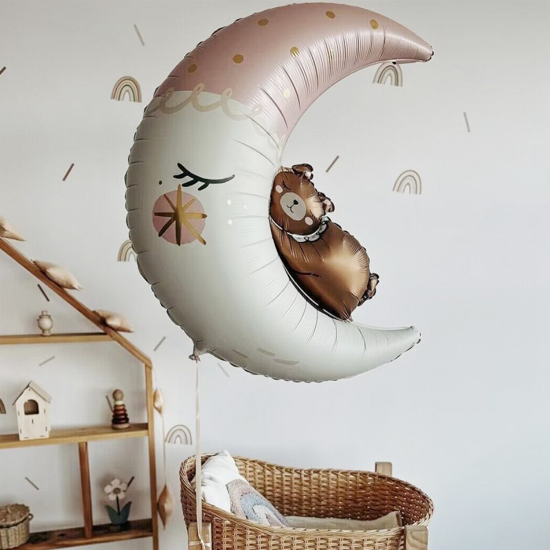 2 tk/komplekt Heleroosa väike karu kuul Alumiiniumist fooliumist õhupall beebiõhtu jaoks Sugu paljastavad sünnipäevapeo pulmatarbed