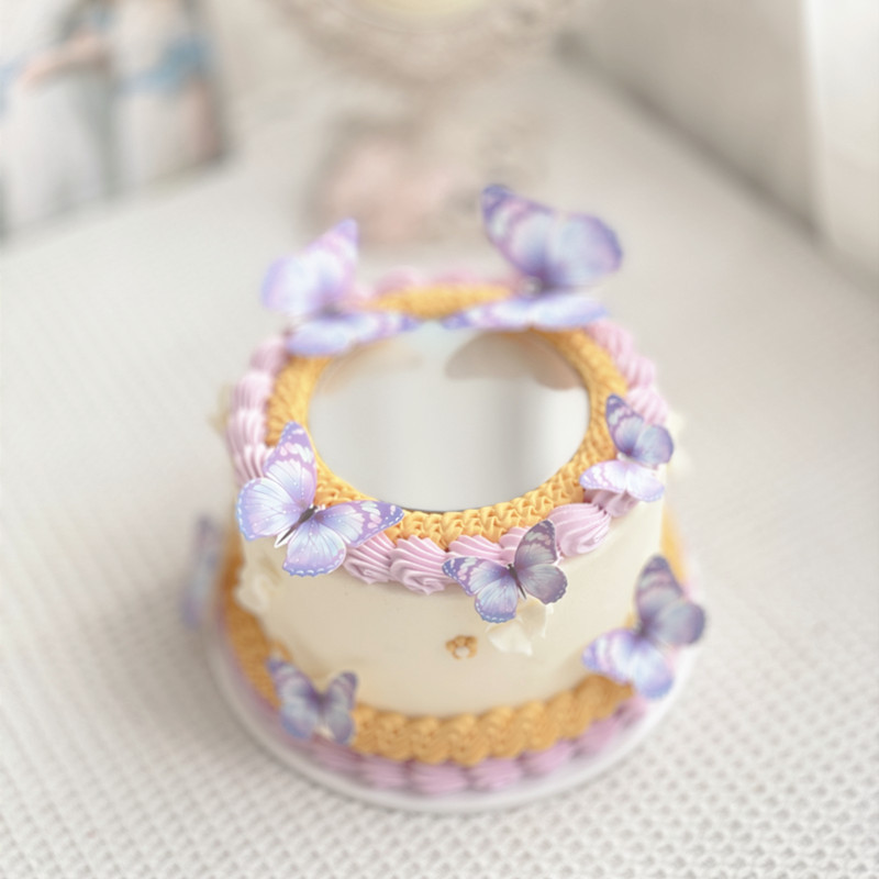 10 db arany mesterséges pillangós fém textúrájú torta felső tortadíszítés szimuláció pillangók esküvői kézműves parti dekoráció