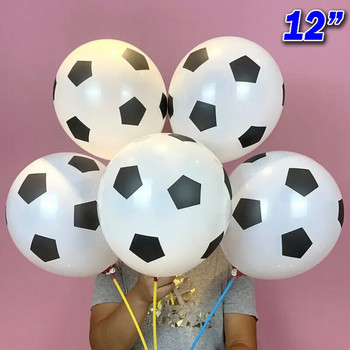 100 τεμ/παρτίδα 12 ιντσών Παχύ λάτεξ Ποδόσφαιρο με στάμπα Μπαλόνια Διακόσμηση πάρτι ποδοσφαίρου για παιδικά παιχνίδια πάρτι ποδοσφαίρου Ποδόσφαιρο