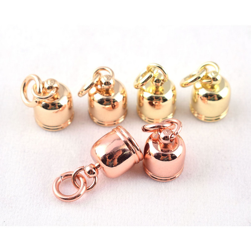 Kis fém bojtsapka kapocs 9 mm belső bojtvég sapka kábel dugó kampó akasztó bojt sapkák csatlakozó táska akasztó