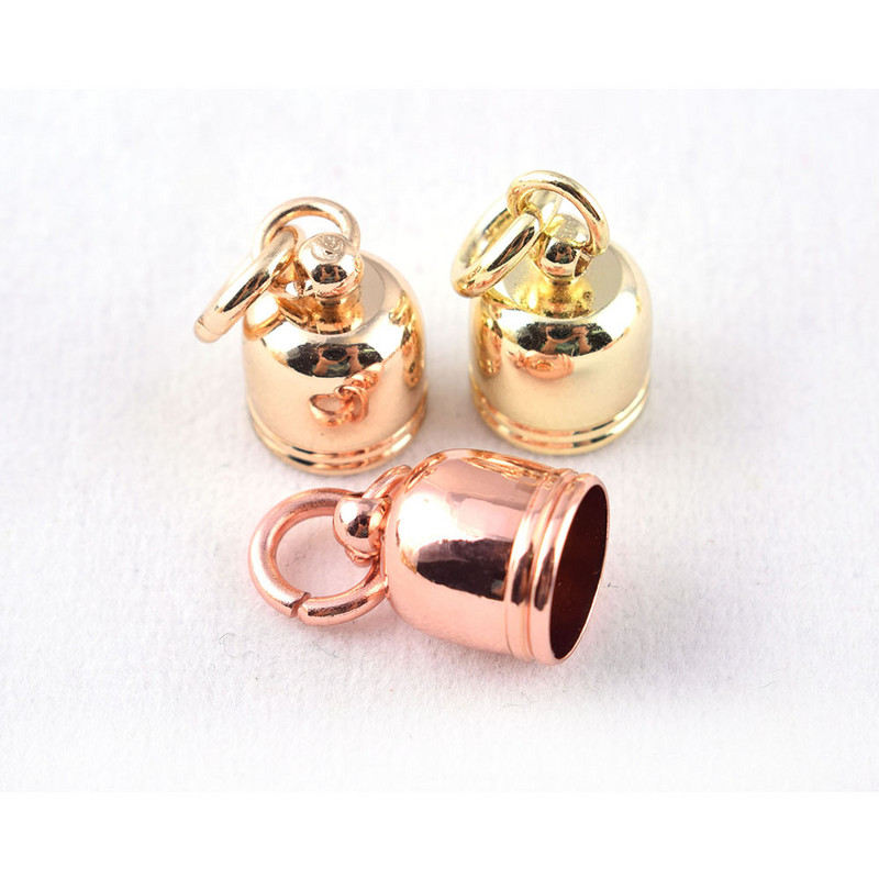 Kis fém bojtsapka kapocs 9 mm belső bojtvég sapka kábel dugó kampó akasztó bojt sapkák csatlakozó táska akasztó