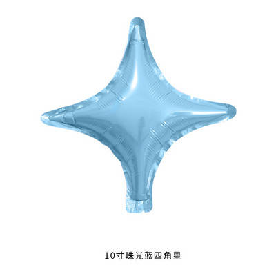 10 vnt / siunta 10 colių gimtadienio balionas 4 kampų žvaigždės aliuminio folijos balionai Vakarėlio renginio išdėstymas Vestuvių kambario dekoravimas Žvaigždžių balionai