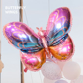 Jauns Magic Color Butterfly Wings alumīnija plēves balons var peldēt tukšs bērnu svētku ballīšu rekvizītu dekors