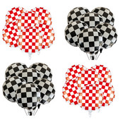 6 τμχ Μπαλόνι σκακιέρας για Αγωνιστικά Θέμα Διακόσμησης Πάρτυ Μπαλόνι Μαύρο Λευκό Κόκκινο Καρό Αλουμινόχαρτο 18 ιντσών