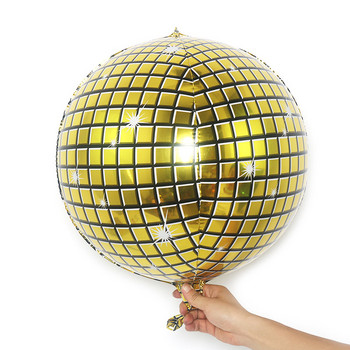 1 τεμ. 22 ιντσών Laser Silver Gold Disco 4D Αλουμινόχαρτο Μπαλόνι για Γενέθλια Επέτειος Γάμου Εορτασμός Disco KTV Διακοσμήσεις