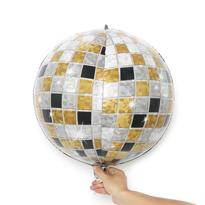 1 vnt. 22 colių lazerinis sidabrinis auksinis diskoteka 4D aliuminio folijos balionas, skirtas gimtadienio vestuvių metinėms, šventės diskoteka KTV dekoracijos