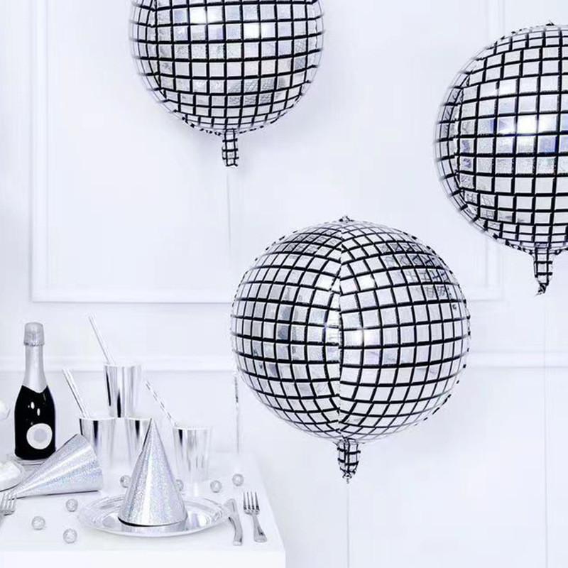 1 vnt. 22 colių lazerinis sidabrinis auksinis diskoteka 4D aliuminio folijos balionas, skirtas gimtadienio vestuvių metinėms, šventės diskoteka KTV dekoracijos