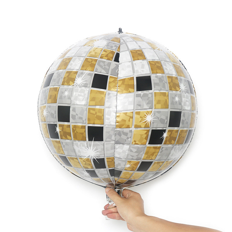 1 vnt. 22 colių lazerinis sidabrinis auksinis diskoteka 4D aliuminio folijos balionas, skirtas gimtadienio vestuvių metinėms, šventės diskoteka KTV dekoracijos