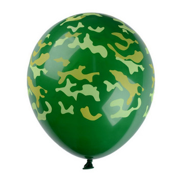 10 ΤΕΜ 12 ιντσών πράσινες μπάλες από λατέξ Camo Αχάτης Δάσος Στρατιωτικό Θέμα για αγόρια Διακόσμηση για πάρτι γενεθλίων 2,8 g Μπαλόνι