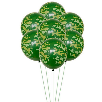 10 ΤΕΜ 12 ιντσών πράσινες μπάλες από λατέξ Camo Αχάτης Δάσος Στρατιωτικό Θέμα για αγόρια Διακόσμηση για πάρτι γενεθλίων 2,8 g Μπαλόνι