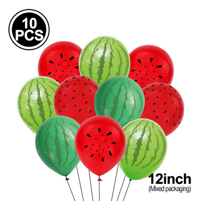 Görögdinnye léggömb 10 db 12 hüvelykes Latex összejövetel családi étkezés Sen születésnapi téma dekoráció óvodai tevékenység dekoráció