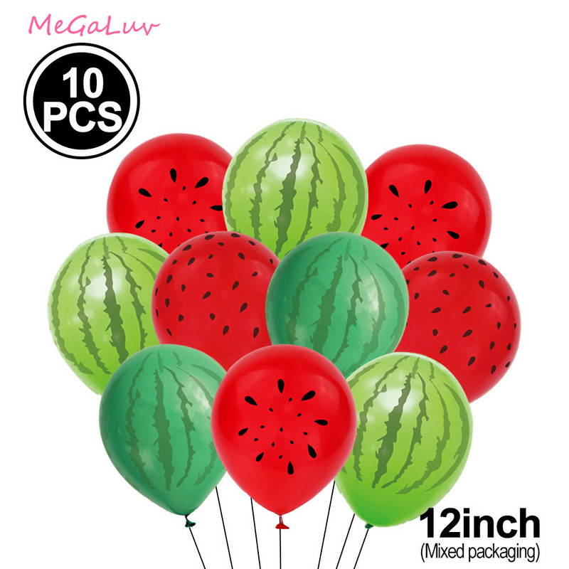 Görögdinnye léggömb 10 db 12 hüvelykes Latex összejövetel családi étkezés Sen születésnapi téma dekoráció óvodai tevékenység dekoráció