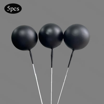 5 vnt/sl. Tortų tvarsčiai Auksiniai sidabriniai rutuliukai su gimtadieniu torto dangtelis „pasidaryk pats“ tortų papuošimui, skirtas papuošti kūdikių dušu, vestuvės