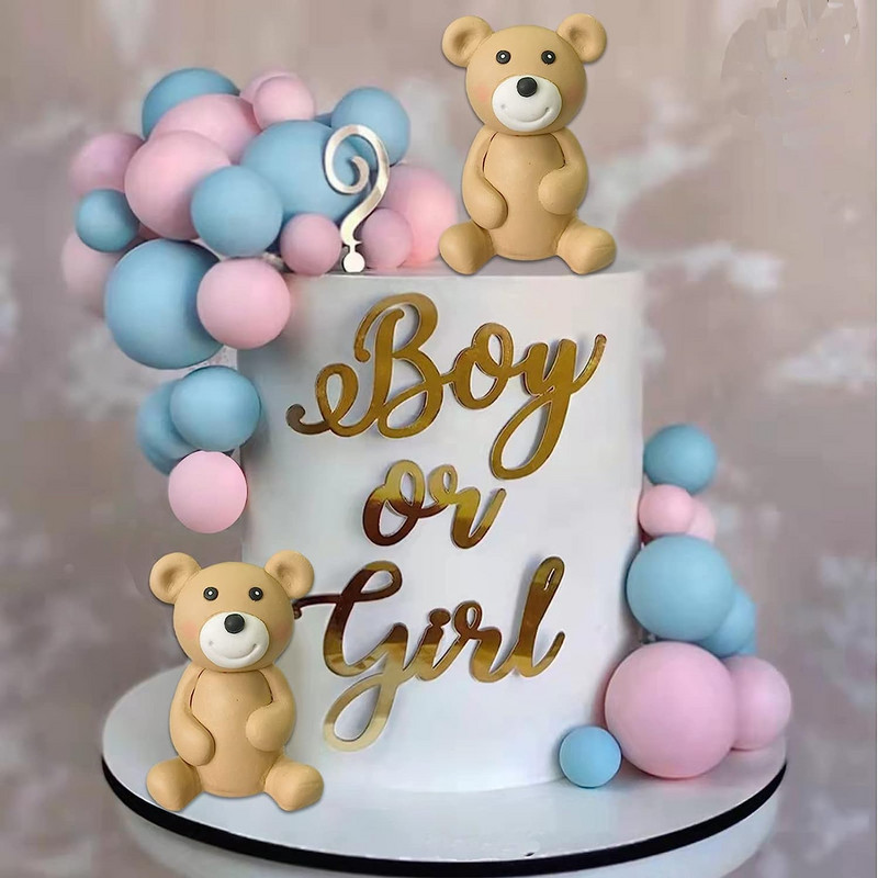 5 vnt/sl. Tortų tvarsčiai Auksiniai sidabriniai rutuliukai su gimtadieniu torto dangtelis „pasidaryk pats“ tortų papuošimui, skirtas papuošti kūdikių dušu, vestuvės