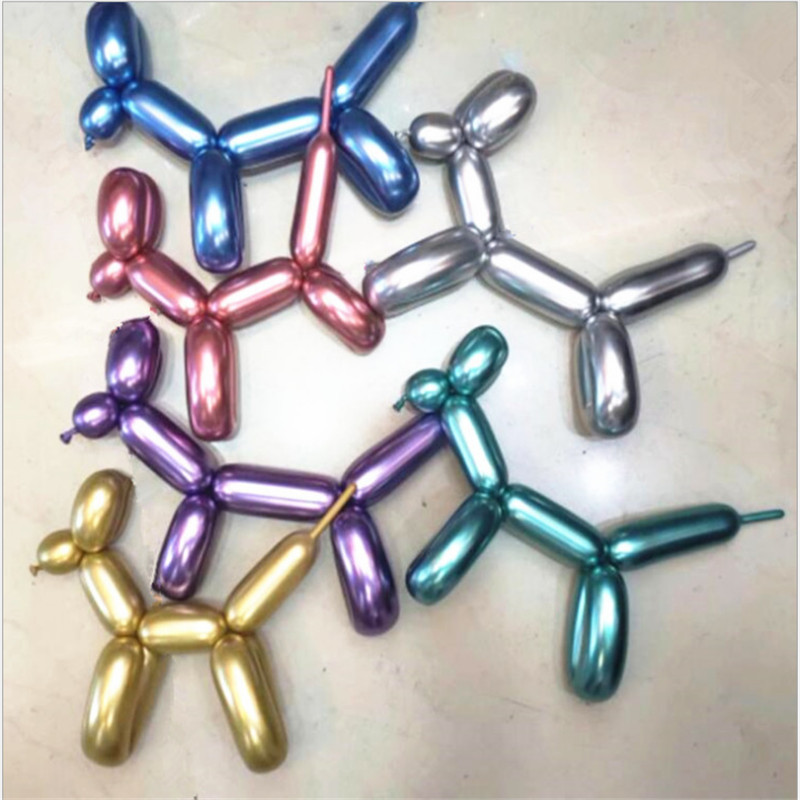 Fémcsíkos 260 varázsgömb születésnapi parti esküvői dekoráció évfordulójának emlékére, boltnyitó kellékek