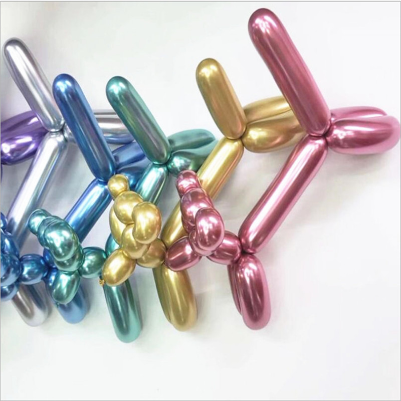 Fémcsíkos 260 varázsgömb születésnapi parti esküvői dekoráció évfordulójának emlékére, boltnyitó kellékek