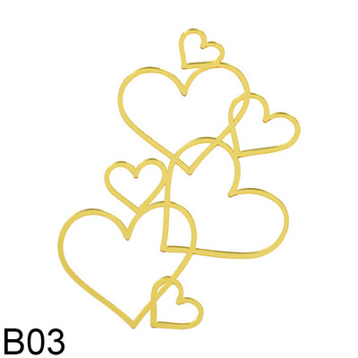 7hearts Esküvői tortasütő Minimalista Rózsaszín Ezüst Szerelem Szív Tortadísz Évforduló Desszert Torta sütés Dekorációs eszköz