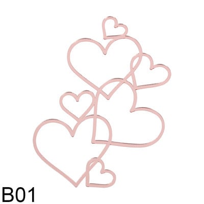 7hearts Esküvői tortasütő Minimalista Rózsaszín Ezüst Szerelem Szív Tortadísz Évforduló Desszert Torta sütés Dekorációs eszköz