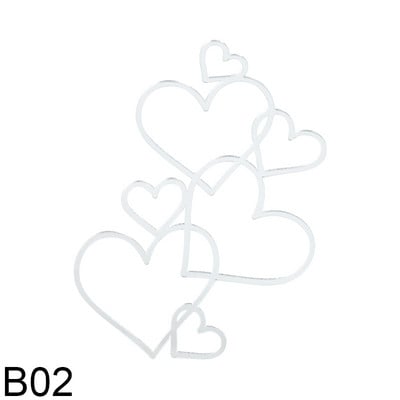 7hearts Esküvői tortasütő Minimalista Rózsaszín Ezüst Szerelem Szív Tortadísz Évforduló Desszert Torta sütés Dekorációs eszköz