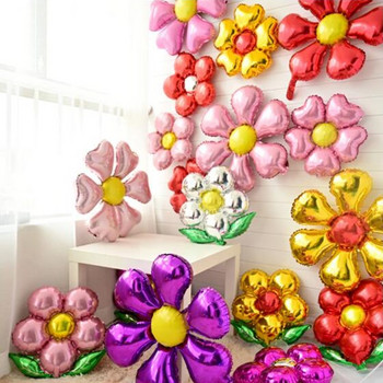 3 τμχ Μπαλόνια με φύλλο αλουμινίου λουλούδι Χρόνια πολλά Στολισμός γάμου Μπαλόνια Baby Shower Marketing Δραστηριότητες Προμήθειες για πάρτι