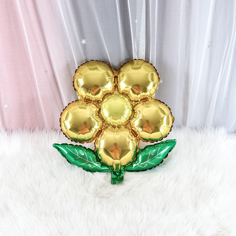 3 vnt gėlių aliuminio folijos balionai su gimtadieniu vestuvių dekoravimui balionai kūdikių dušo rinkodaros veikla vakarėlio reikmenys