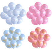 10 db/tétel 12 hüvelykes baba zuhany lufi ez egy fiú ez egy lány nyomtatott léggömbök baba zuhany Születésnapi party dekorációk lufi kellék