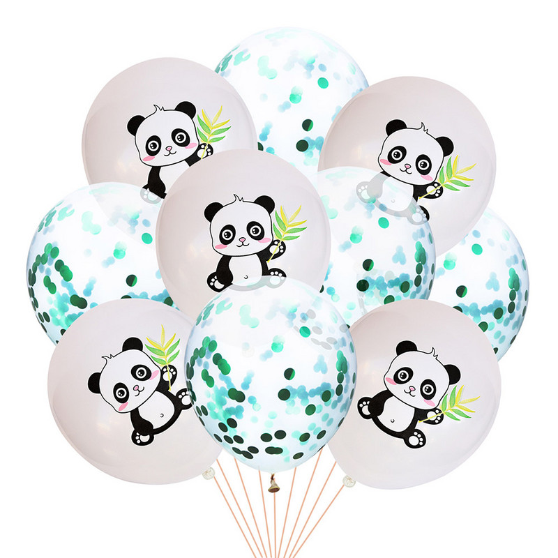 10db panda Latex lufi Születésnapi Party Díszek Gyerekek Születésnapi Léggömb Gyereknapi Golob Felfújható játékok 12 hüvelykes