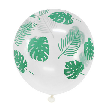 10 τμχ 12 ιντσών Πράσινα μπαλόνια Σετ Τροπικά Φύλλα Εκτύπωση Latex Ballon Hawaii Jungle Party Decorations Globos Green Leaf Decor