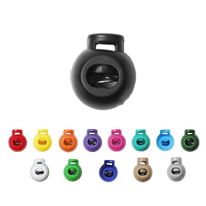 10db műanyag golyós kerek rugós ütköző kábel zárvégek billenő dugókapocs sportruházathoz, ruházati cipőhöz kötélzárak kézműves