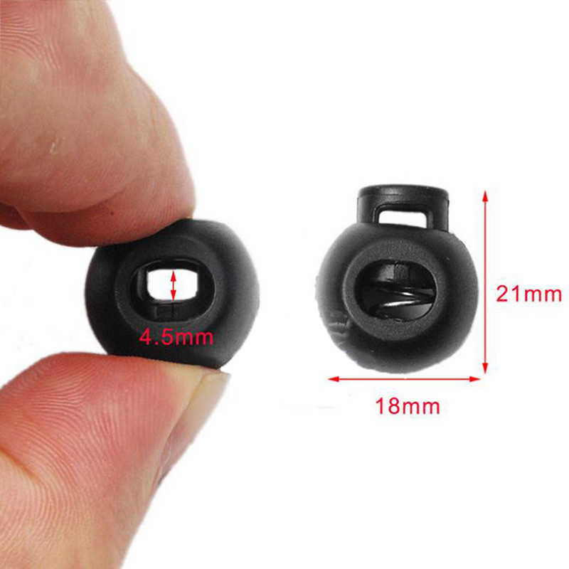 10db műanyag golyós kerek rugós ütköző kábel zárvégek billenő dugókapocs sportruházathoz, ruházati cipőhöz kötélzárak kézműves