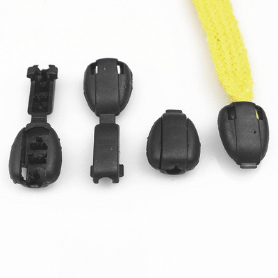 XUNZHE 50 бр. 18 мм краища на кабела, щипка за опашка със заключване на капака, цветна пластмасова щипка за превключване Чанта за дрехи от паракорд, части за спортно облекло