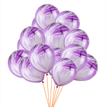 10 τμχ Πολύχρωμο Gypsophila Μπλε Ροζ Αχάτης Μαρμάρινο Μπαλόνι Λατέξ Αερόστατο για Baby Shower Διακόσμηση πάρτι γενεθλίων 12\'