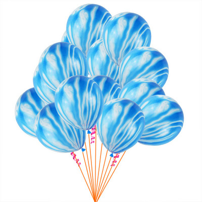 10 komada Šareni Gypsophila plavi ružičasti mramorni balon od ahata Lateks zračni balon za Baby Shower Rođendanska zabava Dekoracija za zabavu 12'