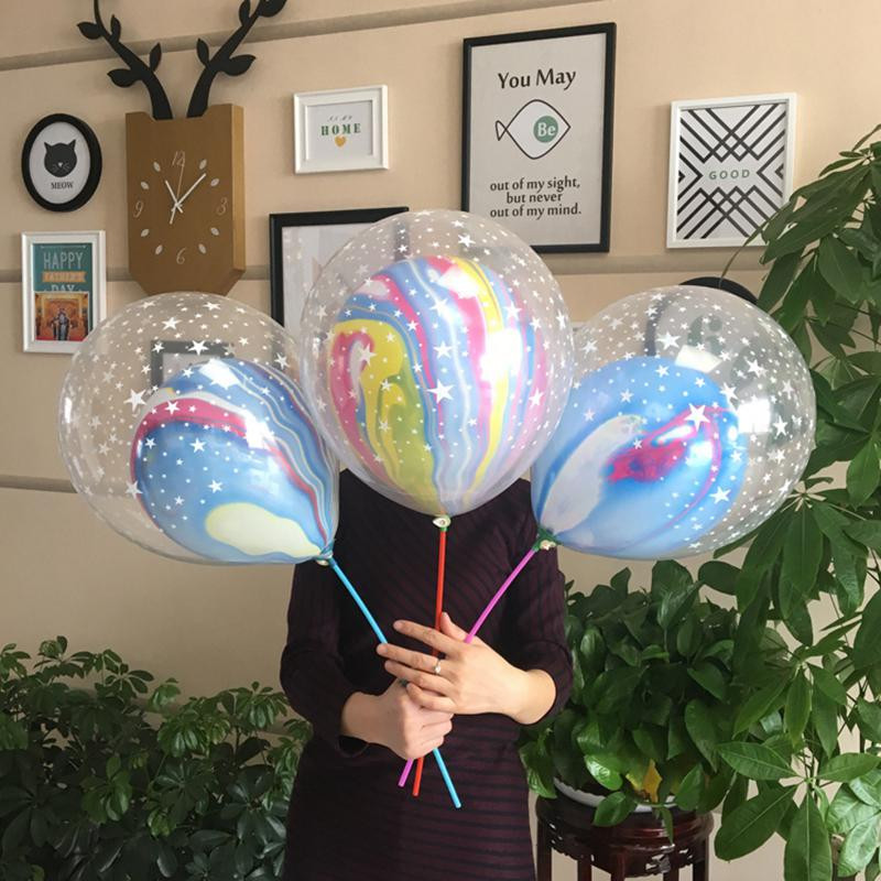 10 komada Šareni Gypsophila plavi ružičasti mramorni balon od ahata Lateks zračni balon za Baby Shower Rođendanska zabava Dekoracija za zabavu 12'