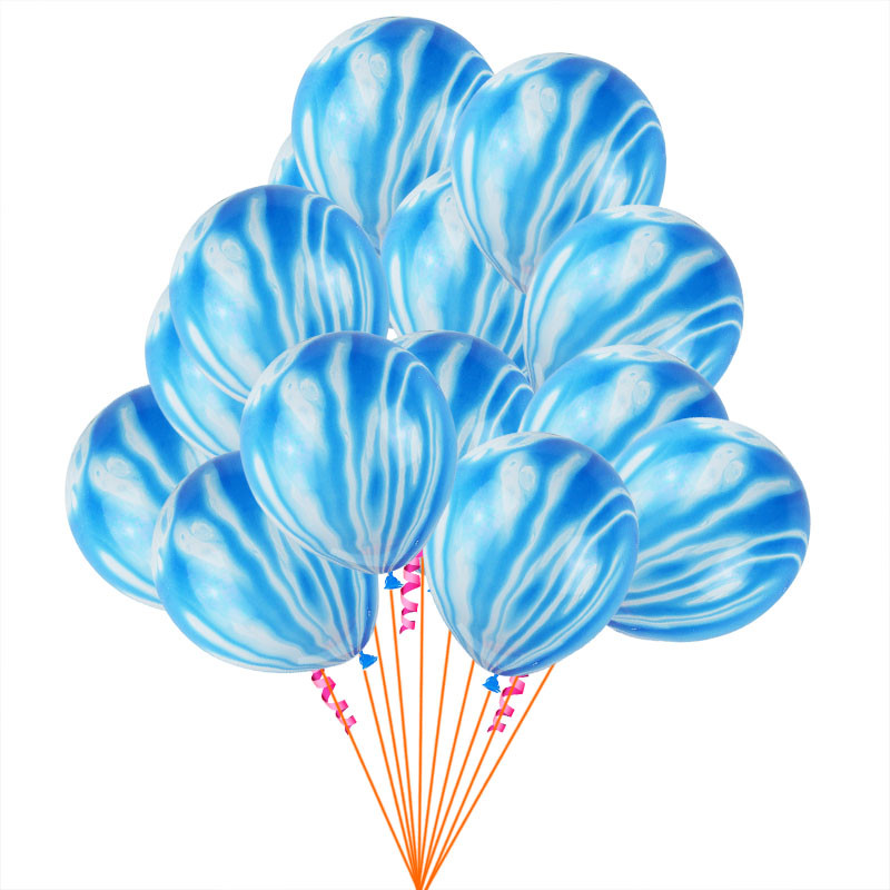 10 komada Šareni Gypsophila plavi ružičasti mramorni balon od ahata Lateks zračni balon za Baby Shower Rođendanska zabava Dekoracija za zabavu 12'