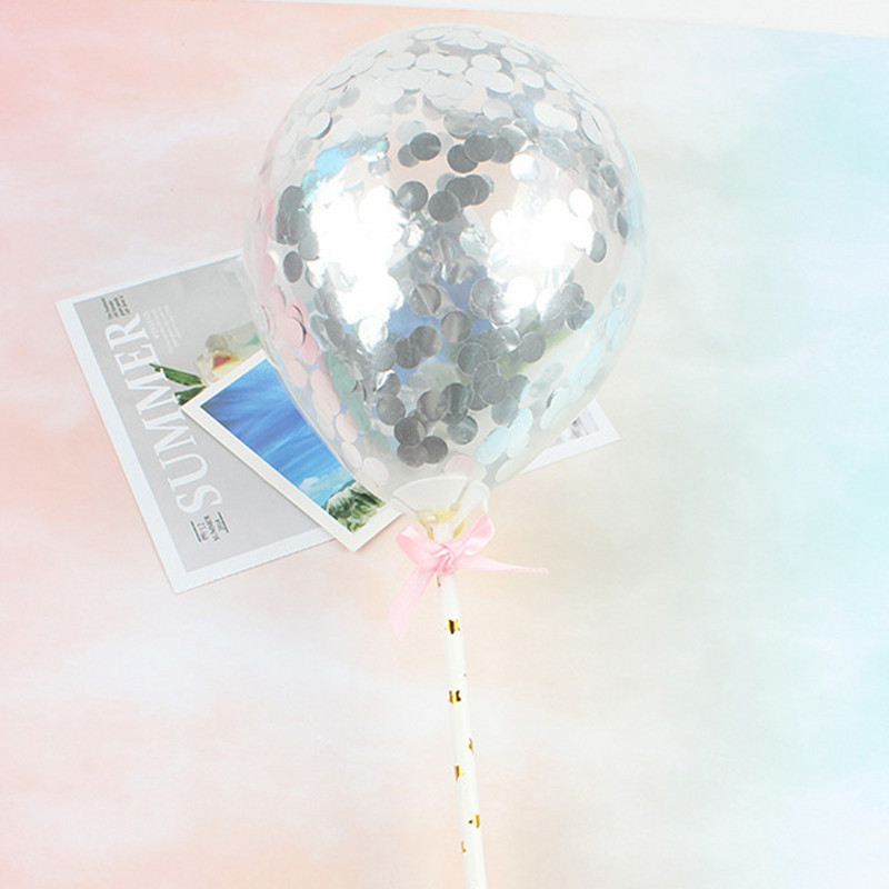 Decor pentru baloane Topper pentru ziua de naștere Baloane de Crăciun Nuntă fericită Desert pentru bebeluși Duș Cupcake Ziua petrecerii Paiete Tort de Îndrăgostiți