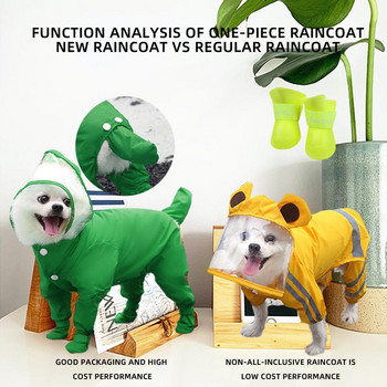 Най-добрата защита за вашия домашен любимец: водоустойчив дъждобран с вградени ботуши за дъжд за котки и кучета