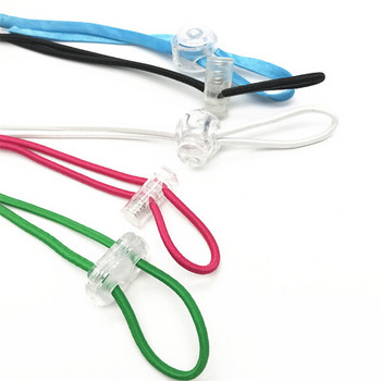 20 τμχ Διαφανές σχοινί ελαστική πόρπη προσαρμογής DIY Dock Rope Cleat Cord Toggles Mask Adjustment Πόρπη Αξεσουάρ ραπτικής