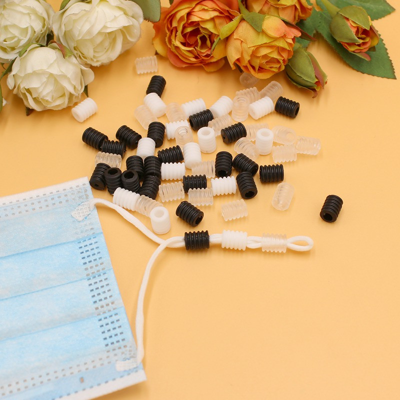 50/100/200 vnt suaugusiems vaikams reguliuojamos silikoninės laido užraktai, neslystantys kamštis, dirželis, sagtis, sutraukiami raišteliai ausų dirželio laido galo užraktas