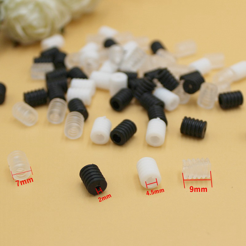 50/100/200 vnt suaugusiems vaikams reguliuojamos silikoninės laido užraktai, neslystantys kamštis, dirželis, sagtis, sutraukiami raišteliai ausų dirželio laido galo užraktas