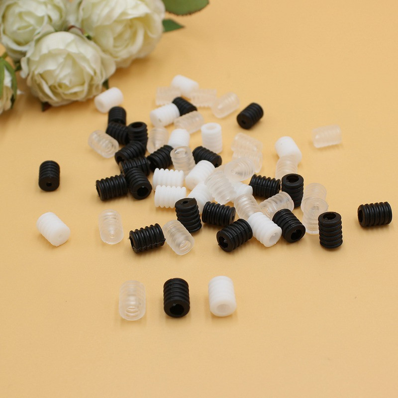 50/100/200 vnt suaugusiems vaikams reguliuojamos silikoninės laido užraktai, neslystantys kamštis, dirželis, sagtis, sutraukiami raišteliai ausų dirželio laido galo užraktas