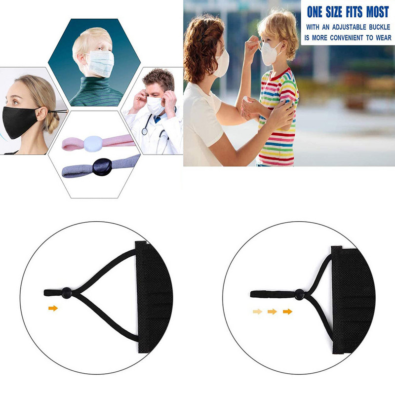 200 vnt. apvalios laido spynos, perjungiamos plokščios reguliavimo sagties karoliukai, silikagelio dugnai, skirti užtrauktukui Veido dangtelio ausies kabliuko elastinė juosta