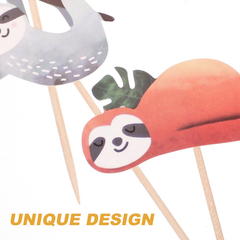 Sloth Cupcake Születésnapi tortadíszek Topperek Topper Party Shower Decor Babakedvencek Boldog választások Lányoknak Ajándékok Kellékek Pelenka