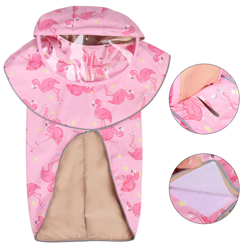 Kisállat kutya esőkabát átlátszó kapucnis jumpsuit kutyák fényvisszaverő vízálló kabát vízálló ruhák közepes kis kedvenc dzsekihez