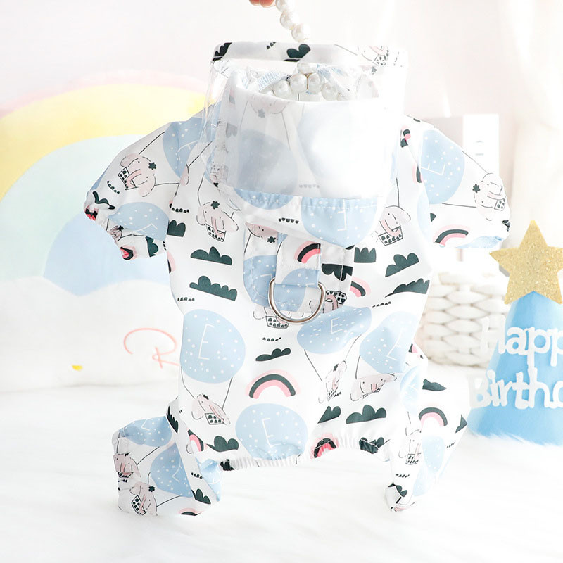 Jauns mājdzīvnieku četrkājains lietusmētelis ar vilkšanas sprādzi Corgi Full Wrap, ūdensnecaurlaidīgs, vēja necaurlaidīgs pončo ar kapuci, maziem un vidējiem suņiem