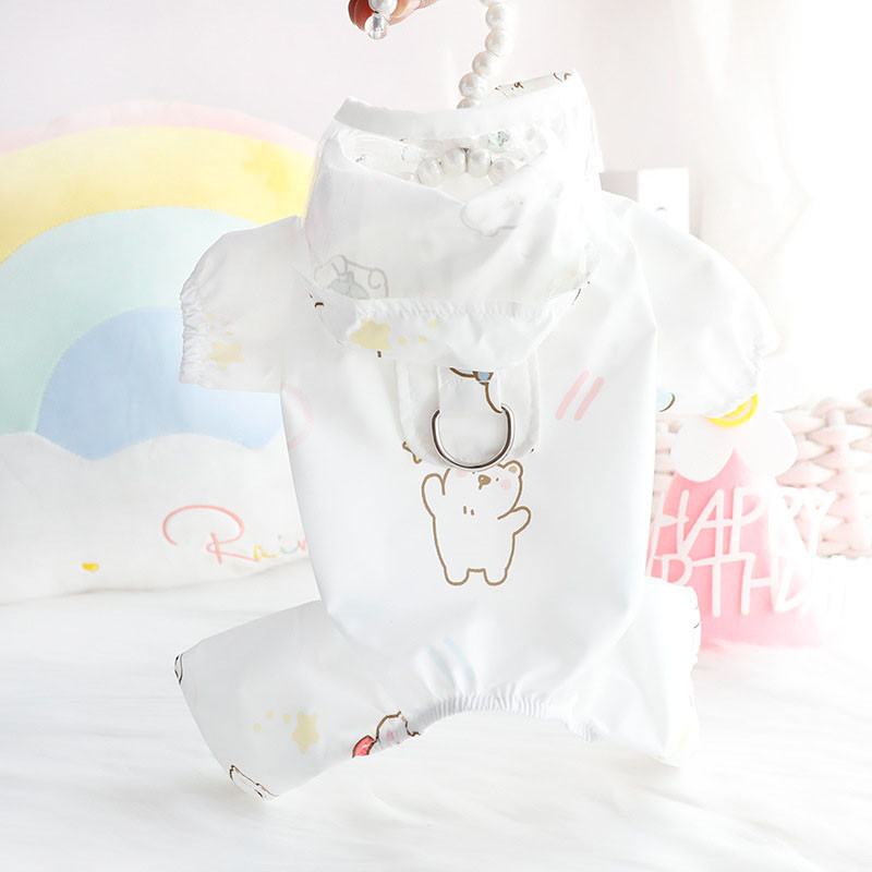 Jauns mājdzīvnieku četrkājains lietusmētelis ar vilkšanas sprādzi Corgi Full Wrap, ūdensnecaurlaidīgs, vēja necaurlaidīgs pončo ar kapuci, maziem un vidējiem suņiem