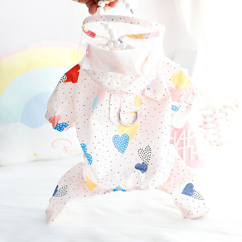 Jauns mājdzīvnieku četrkājains lietusmētelis ar vilkšanas sprādzi Corgi Full Wrap, ūdensnecaurlaidīgs, vēja necaurlaidīgs pončo ar kapuci, maziem un vidējiem suņiem