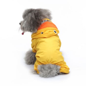 Нов дъждобран с четири крака за домашен любимец, щампован с животинска форма и шарка Corgi Водоустойчиво Ветроустойчиво пончо куче с качулка Външно облекло