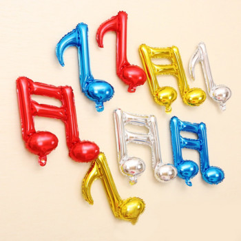 1 бр. 50x45 см цветна музика с единичен балон с двоен тон Парти празнични бележки за рожден ден Балон от алуминиево фолио Дейност Парти доставки